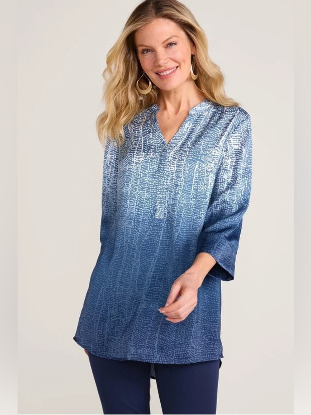 Soft Surroundings Blue Brigitte Tunic